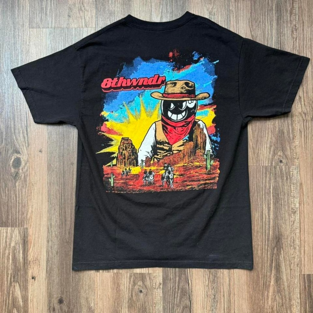 8thWNDR Graphic T-Shirt‎ Cowboy Western Desert Black Medium